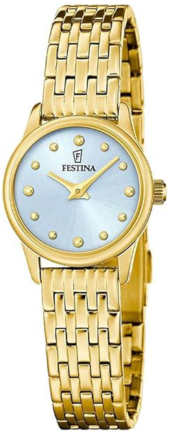 Festina Damklocka F20750-3 Mademoiselle Bl&aring;/Gulguldtonat st&aring;l &Oslash;23