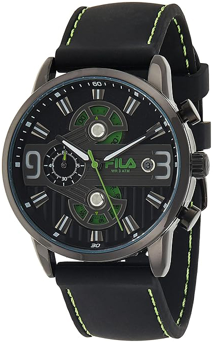 Fila Herrklocka 38-175-002 Gamma Svart/Läder Ø46 mm - Fila