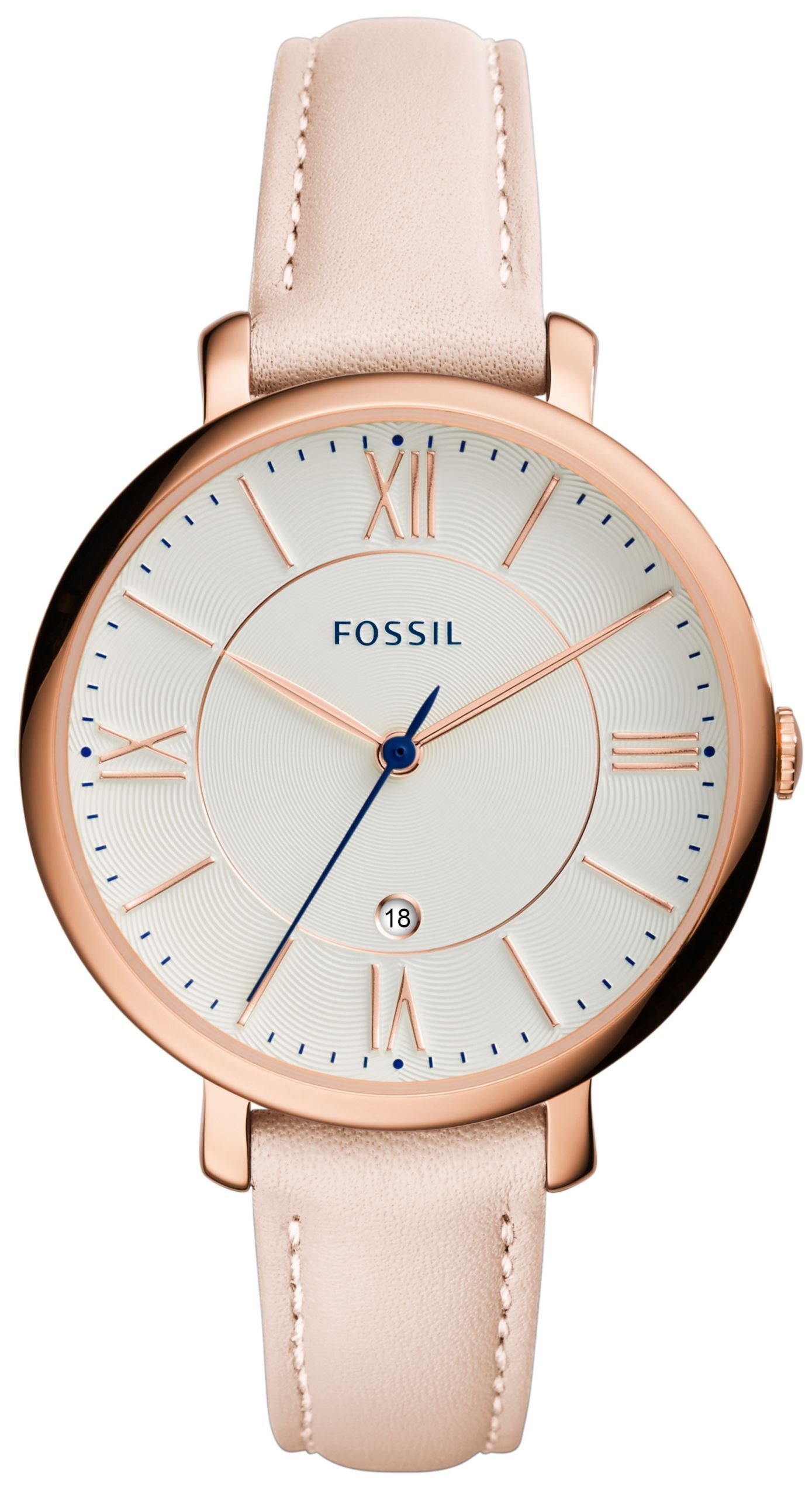 Fossil Damklocka ES3988 Jacqueline Vit/Läder Ø36 mm - Fossil