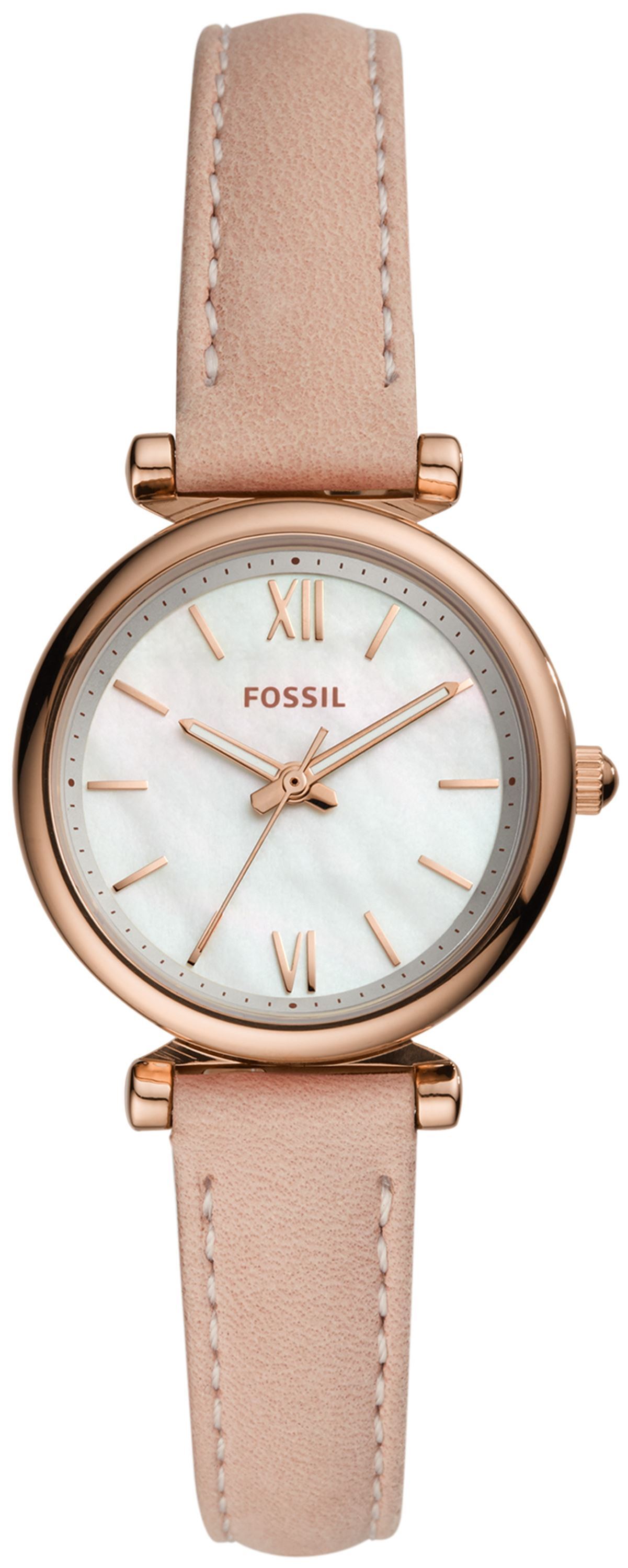 Fossil Damklocka ES4699 Carlie Mini Vit/Läder Ø28 mm - Fossil