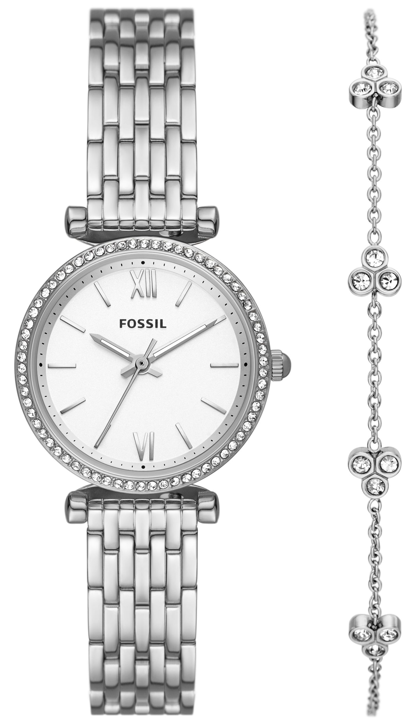 Fossil Damklocka ES5315SET Carlie Silverfärgad/Stål Ø28 mm - Fossil