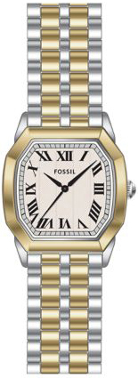 Fossil Damklocka ES5362 Classic Beige/Gulguldtonat stål - Fossil
