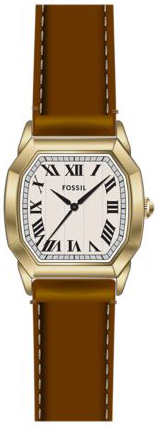 Fossil Damklocka ES5364 Classic Beige/L&auml;der