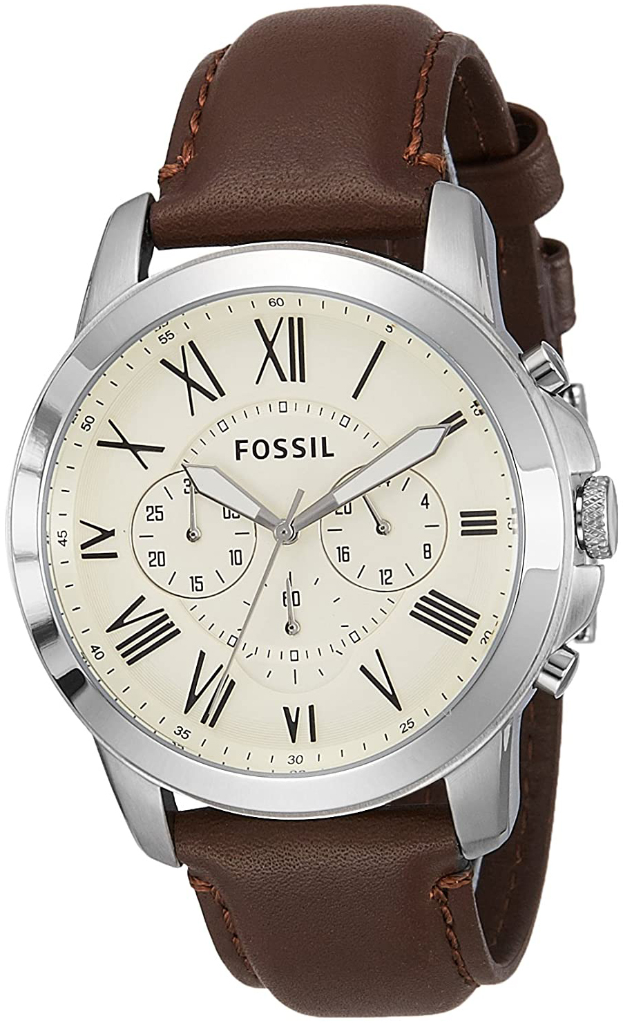 Fossil Herrklocka FS4735 Dress Antikvit/Läder Ø44 mm - Fossil