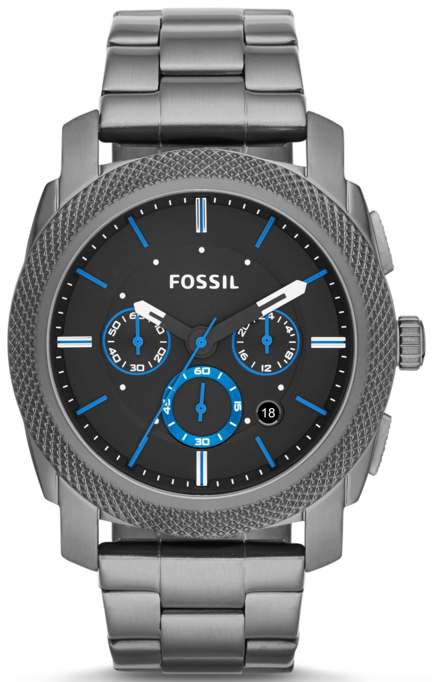 Fossil Herrklocka FS4931 Machine Svart/Stål Ø45 mm - Fossil