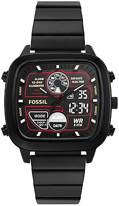 Fossil Herrklocka FS5891 Retro Svart/Stål - Fossil