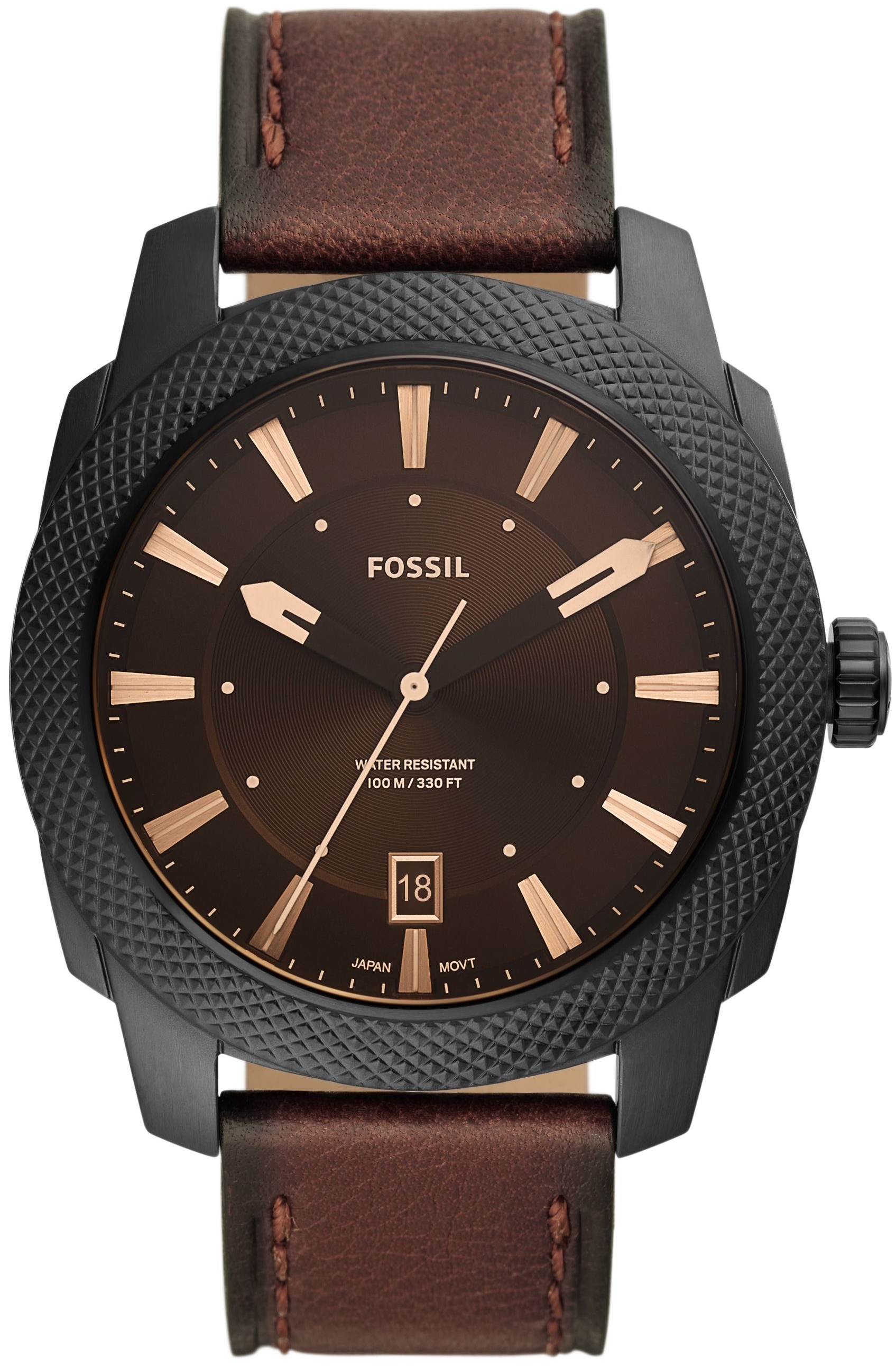 Fossil Herrklocka FS5972 Machine Brun/Läder Ø49 mm - Fossil