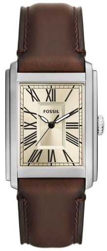 Fossil Herrklocka FS6012 Carraway Antikvit/Läder Ø30 mm - Fossil