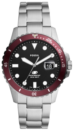 Fossil Herrklocka FS6013 Blue Svart/Stål Ø42 mm - Fossil