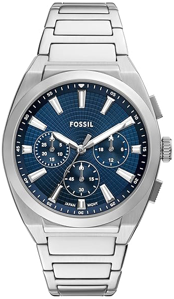 Fossil Herrklocka FS6104 Everett Blå/Stål Ø44 mm - Fossil