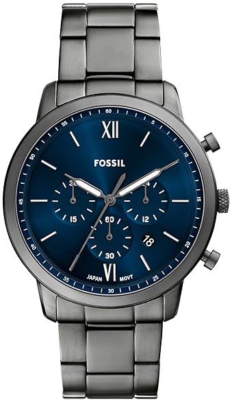 Fossil Herrklocka FS6111 Neutra Blå/Stål Ø44 mm - Fossil