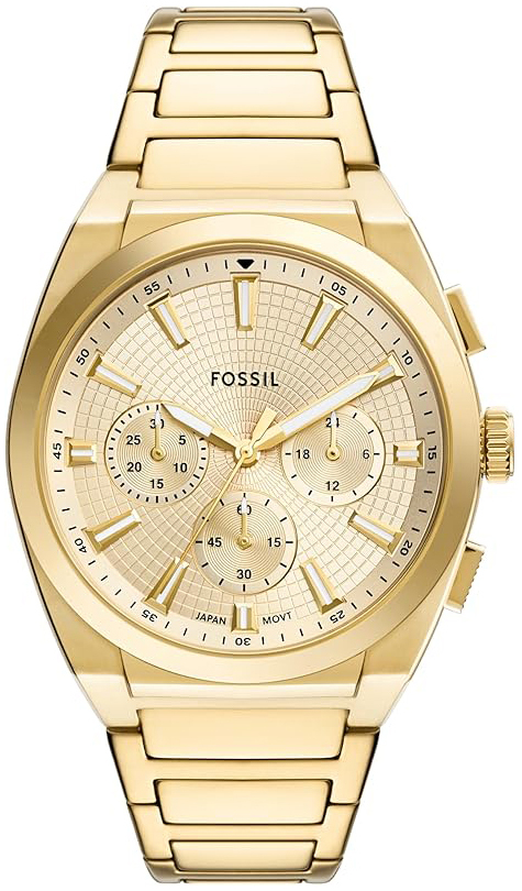 Fossil Herrklocka FS6119 Everett Guld/Gulguldtonat stål Ø42 mm - Fossil