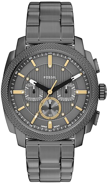 Fossil Herrklocka FS6160 Machine Gr&aring;/St&aring;l &Oslash;44 mm