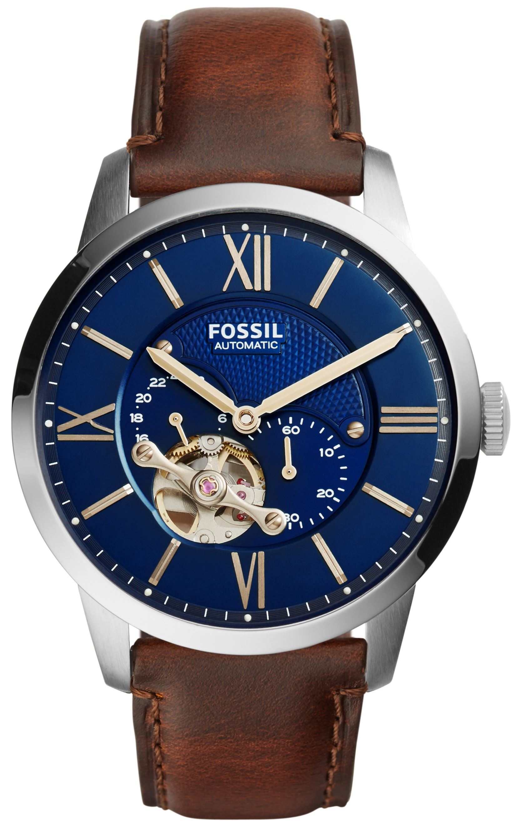 Fossil Herrklocka ME3110 Mechanical Blå/Läder Ø44 mm - Fossil