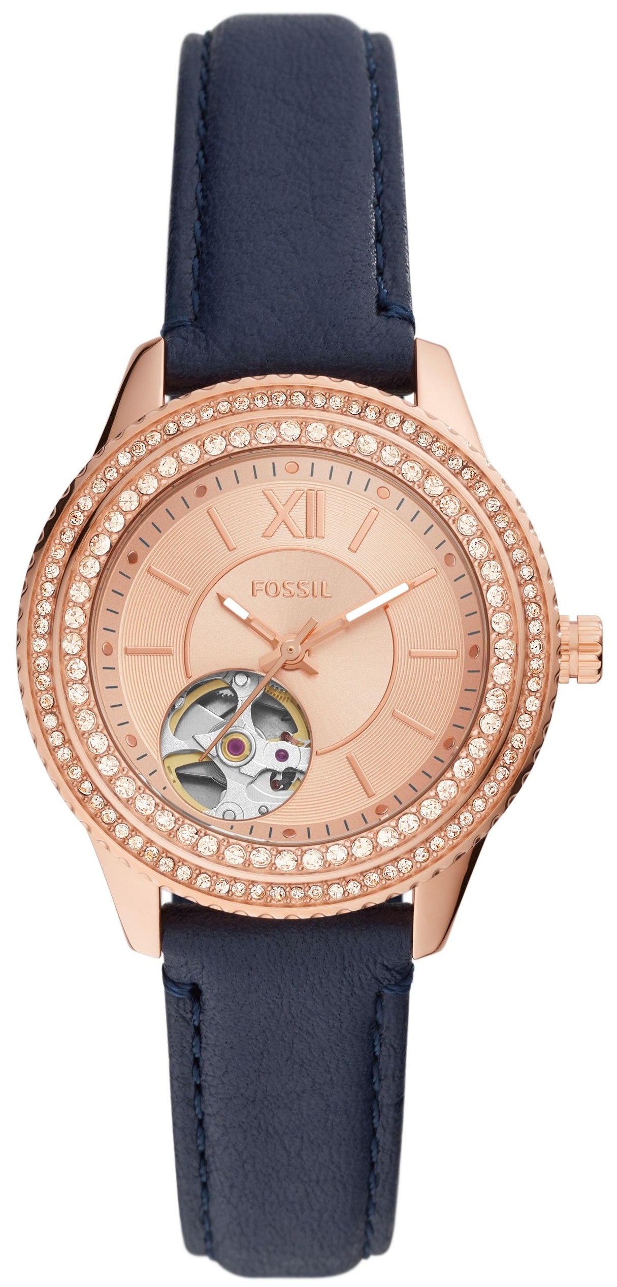 Fossil Damklocka ME3212 Stella Roséguldstonad/Läder Ø34 mm - Fossil