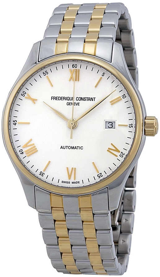 Frederique Constant Herrklocka FC-303WN5B3B Classics Vit/Gulguldtonat - Frederique Constant