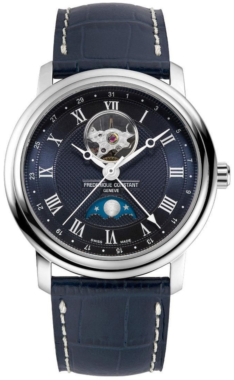 Frederique Constant Herrklocka FC-335MCNW4P26 Classics Blå/Läder - Frederique Constant