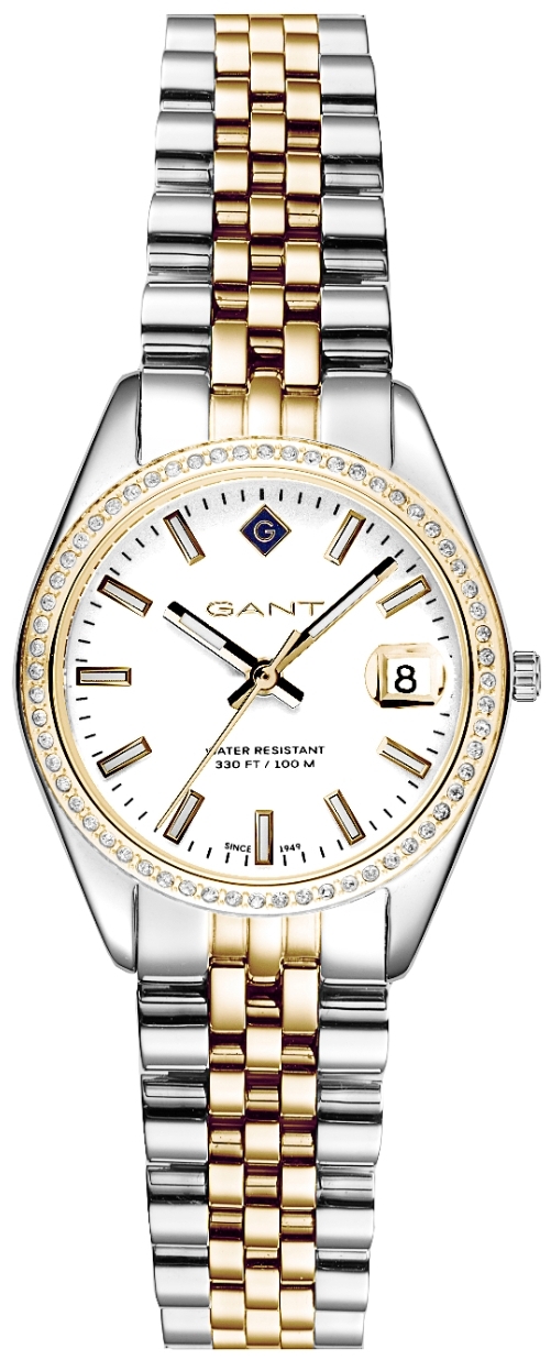 Gant Damklocka G181102 Sussex Mini Bijou Vit/Guldtonat stål Ø28 mm