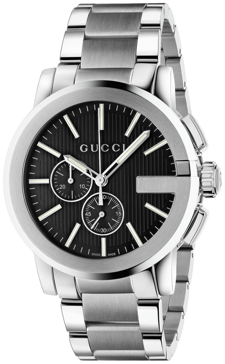 Gucci Herrklocka YA101204 G Chrono Svart/Stål Ø44 mm - Gucci