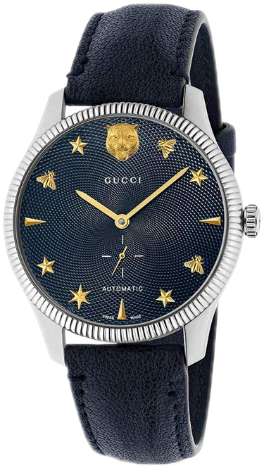 Gucci YA126347 G-Timeless Blå/Läder Ø40 mm - Gucci