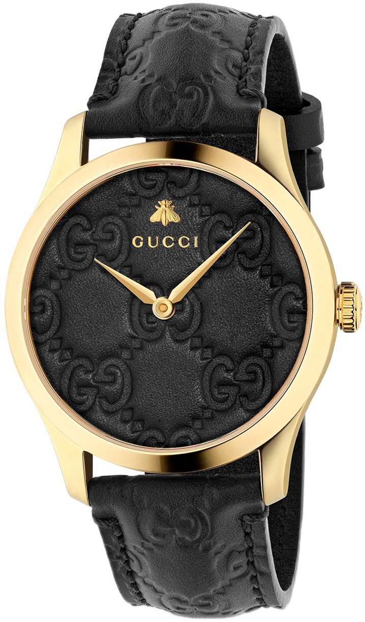 Gucci YA1264034A G-Timeless Svart/Läder Ø38 mm - Gucci