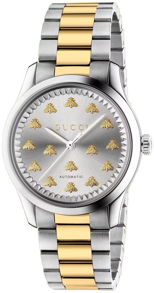 Gucci Damklocka YA1264189 G-Timeless Silverfärgad/18 karat gult guld - Gucci