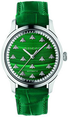 Gucci YA1264213 G-Timeless Grön/Läder Ø38 mm - Gucci