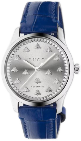 Gucci YA1264214 G-Timeless Silverfärgad/Läder Ø38 mm - Gucci