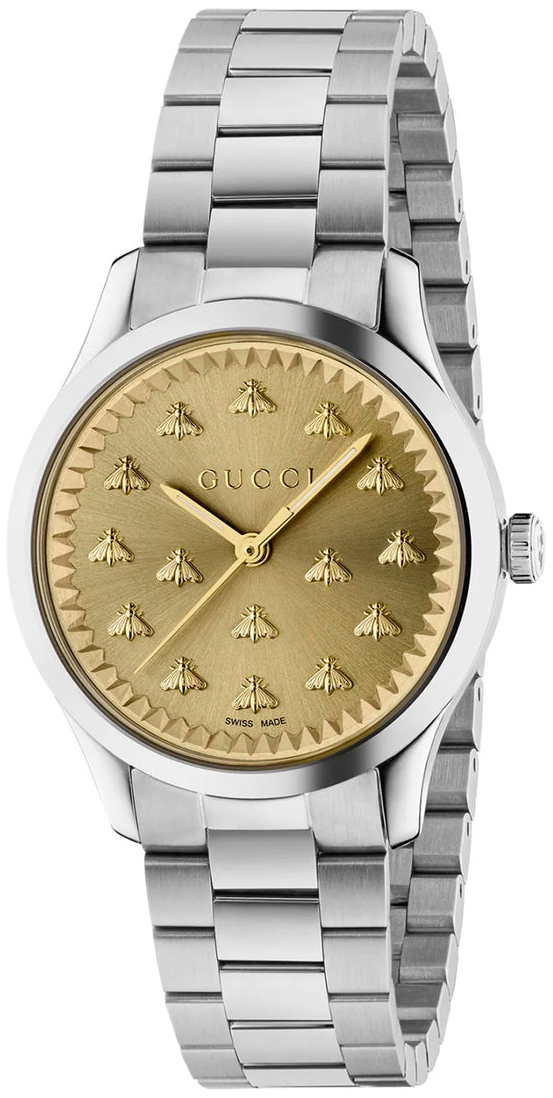 Gucci Damklocka YA1265035 G-Timeless Guldtonad/Stål Ø32 mm - Gucci