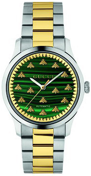 Gucci YA1265042 G-Timeless Grön/Gulguldtonat stål Ø38 mm - Gucci