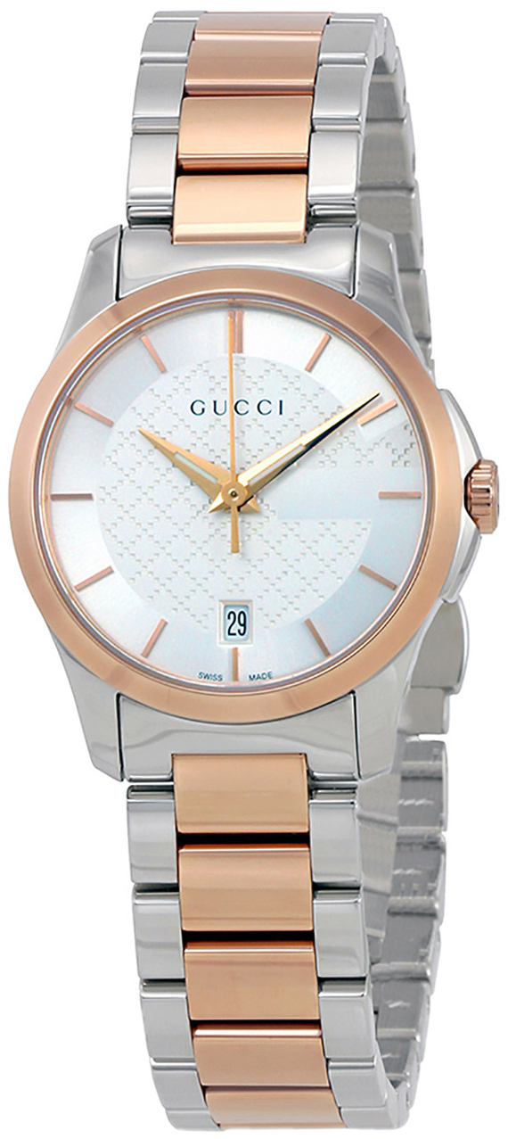 Gucci G-Timeless Damklocka YA126564 Silverfärgad/Roséguldstonat stål - Gucci