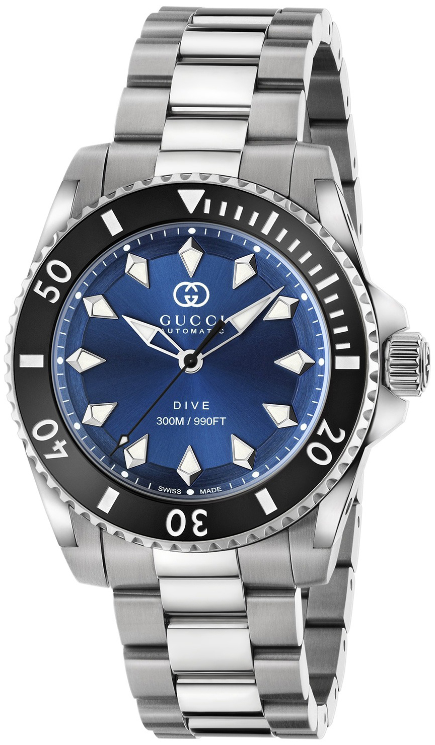 Gucci Herrklocka YA136362 Dive Blå/Stål Ø40 mm - Gucci