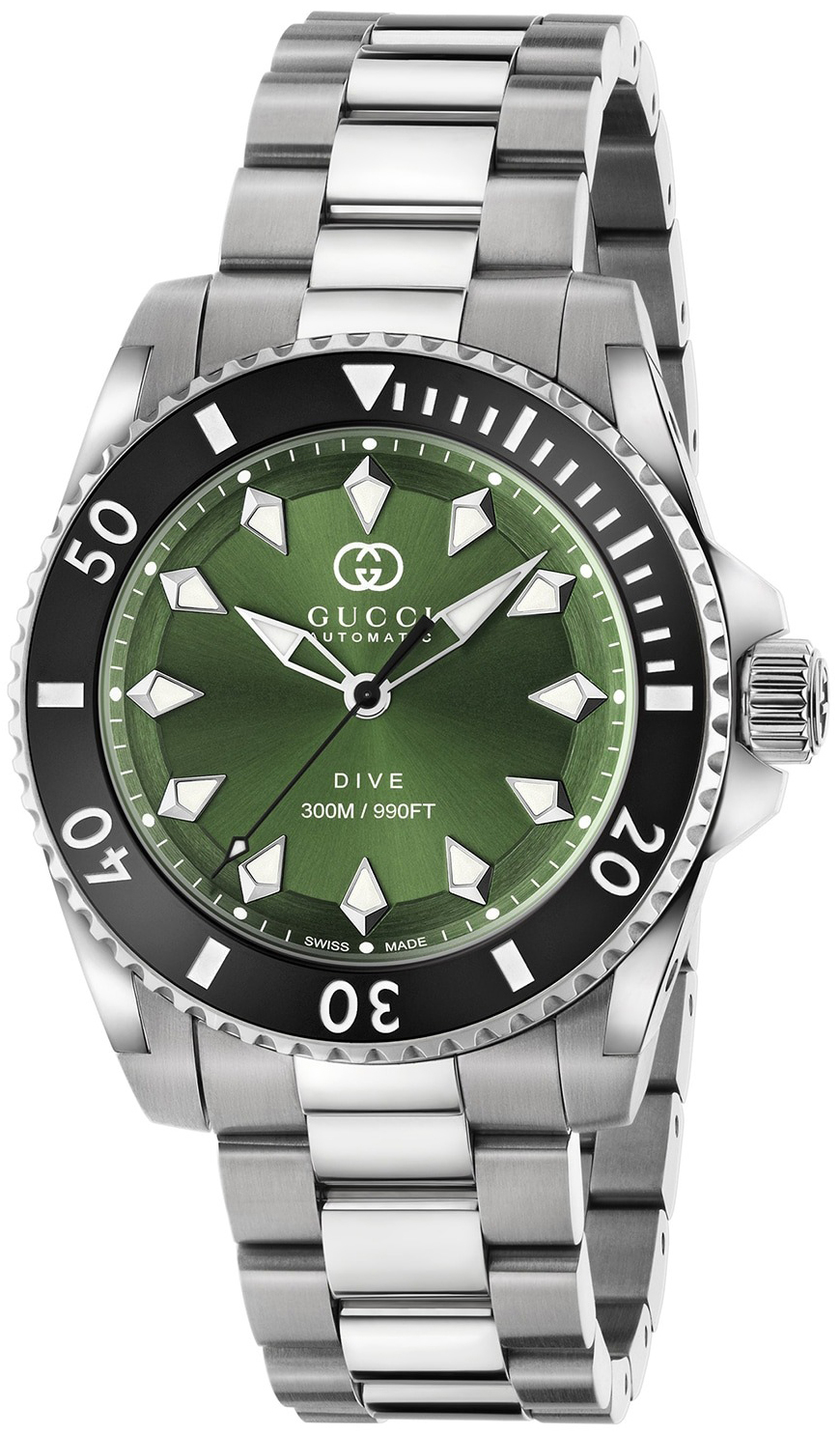 Gucci Herrklocka YA136363 Dive Grön/Stål Ø40 mm - Gucci