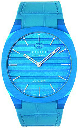 Gucci Damklocka YA163324 Blå/Läder Ø34 mm - Gucci