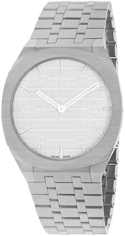 Gucci 25H YA163407 Vit/Stål Ø38 mm - Gucci