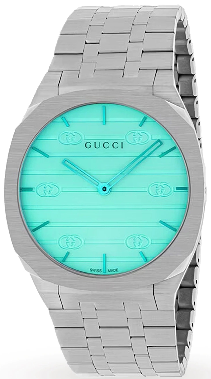 Gucci 25H Damklocka YA163409 Blå/Stål Ø38 mm - Gucci