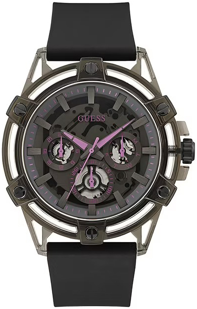 Guess Herrklocka GW0032G2 Multifunction Grå/Gummi - Guess