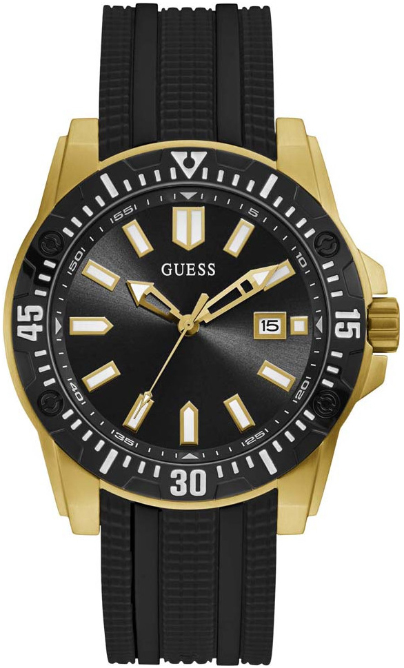 Guess Herrklocka GW0055G4 Svart/Gummi Ø44 mm - Guess