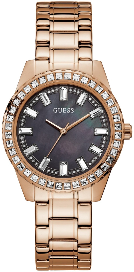 Guess Damklocka GW0111L3 Sparkler Svart/Roséguldstonat stål Ø38 mm - Guess