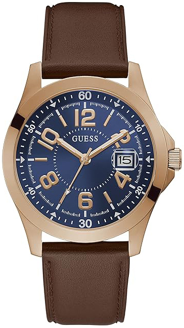 Guess Herrklocka GW0251G3 Deck Blå/Läder Ø42 mm - Guess