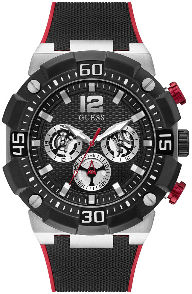 Guess Herrklocka GW0264G1 Svart/Gummi Ø49 mm - Guess