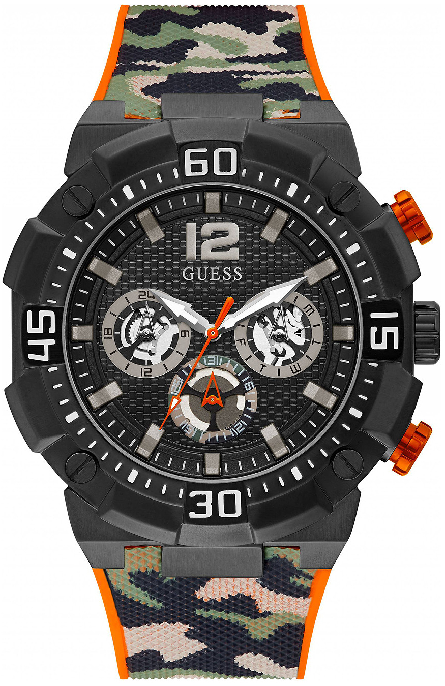Guess Herrklocka GW0264G2 Svart/Gummi Ø49 mm