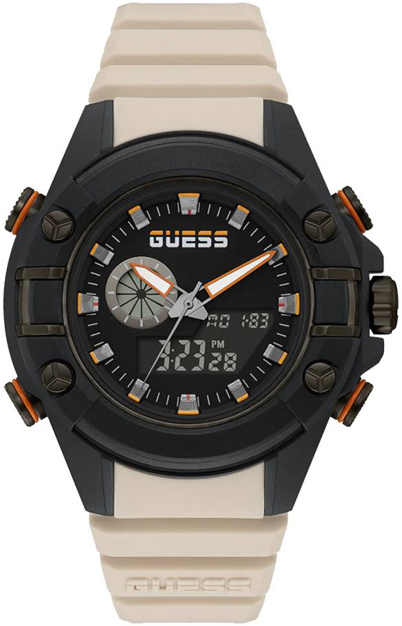 Guess Herrklocka GW0269G1 Svart/Gummi Ø47 mm - Guess