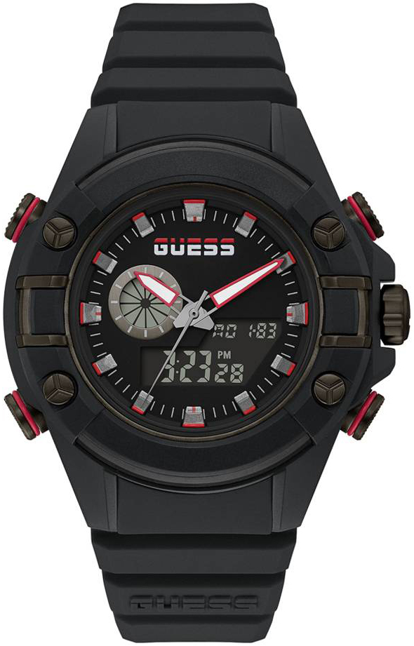Guess Herrklocka GW0269G3 Svart/Gummi Ø47 mm - Guess