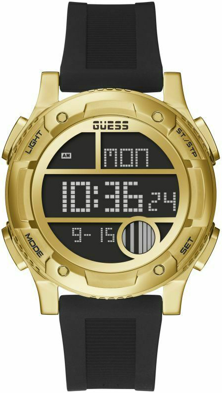 Guess Herrklocka GW0272G2 LCD/Gummi Ø44.5 mm - Guess