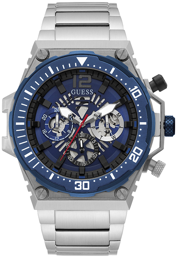 Guess Herrklocka GW0324G1 Blå/Stål Ø48 mm - Guess