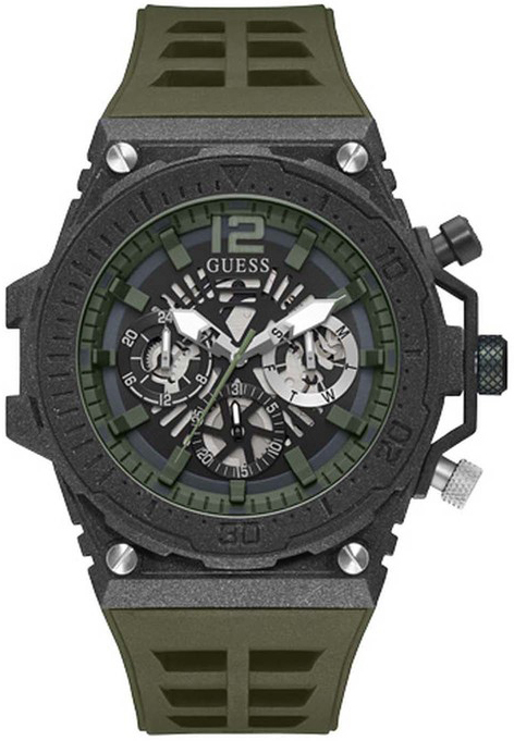 Guess Herrklocka GW0325G2 Grå/Gummi Ø48 mm - Guess