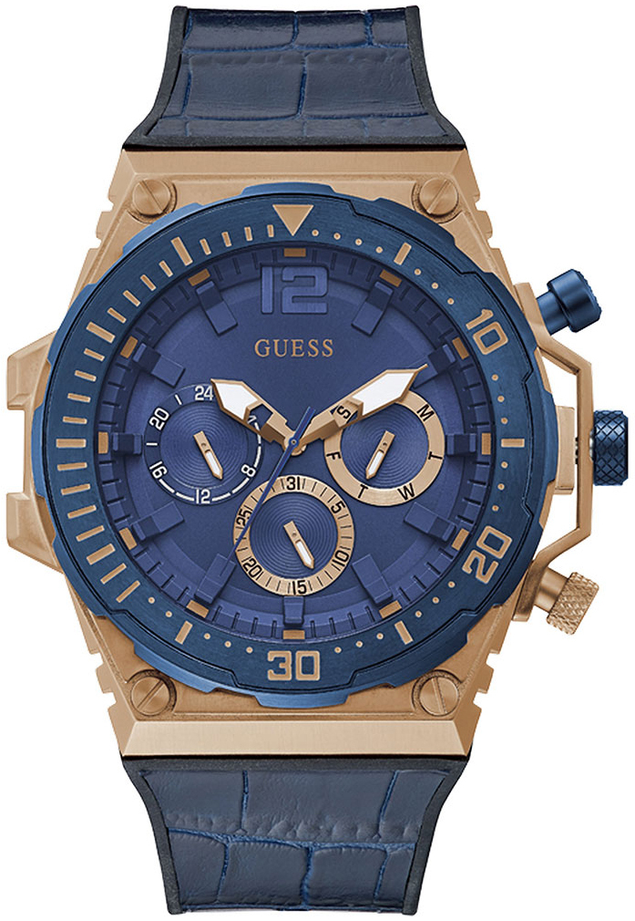 Guess Herrklocka GW0326G1 Blå/Gummi Ø48 mm - Guess