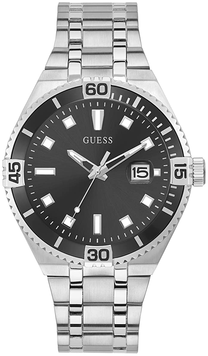 Guess Herrklocka GW0330G1 Svart/Stål Ø42 mm - Guess