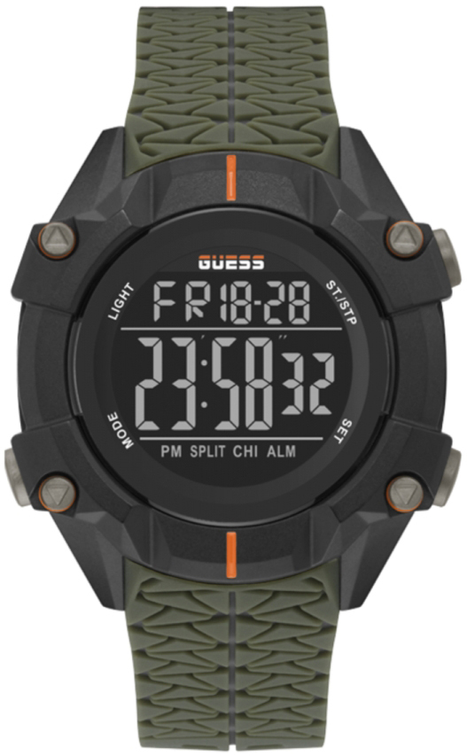Guess Herrklocka GW0342G1 Rex LCD/Gummi Ø47 mm - Guess